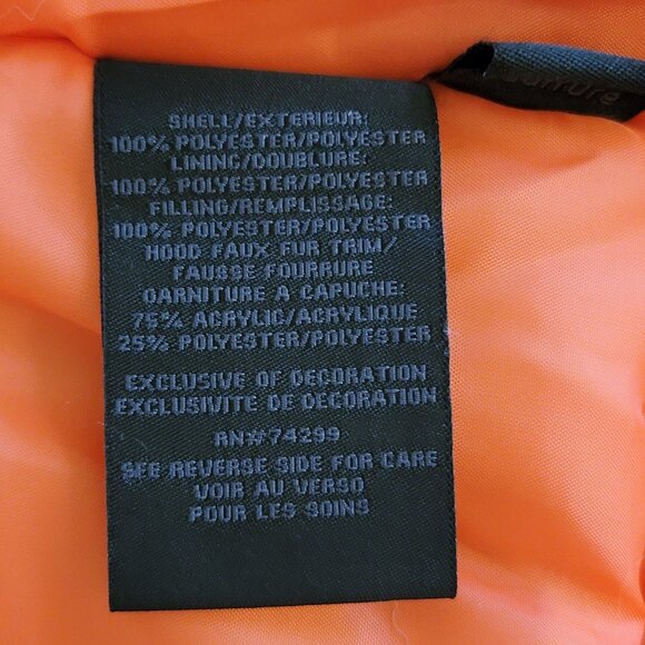 Madden Girl Anorak Olive Green Faux Fur Hooded Jacket L - Picture 6 of 8